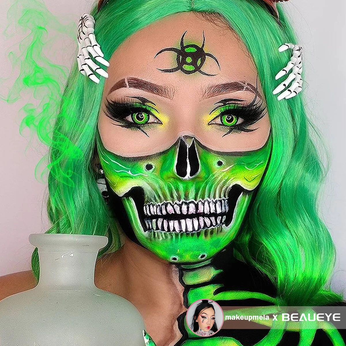 Vega Bright Forest Green Prescription Colored Contact Lenses - Image 3