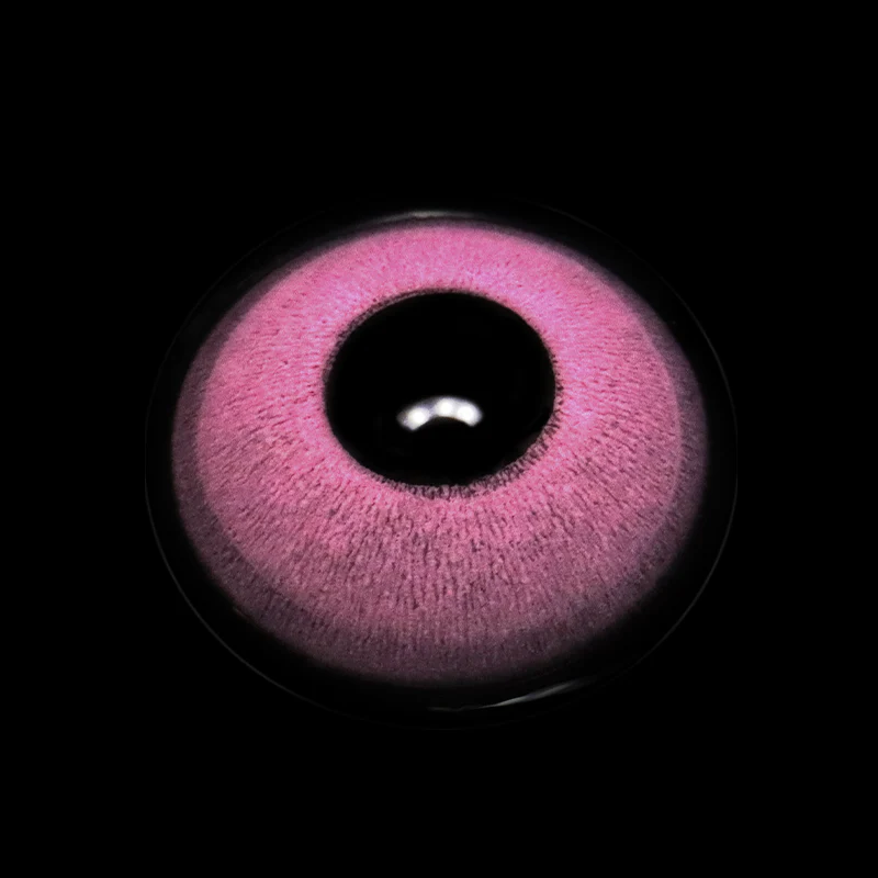 Cosplay Fluorescent Pink Colored Contact Lenses - Image 3