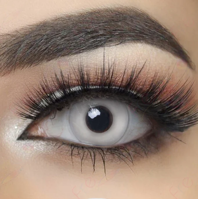 Halloween Whiteout Prescription Colored Contact Lenses - Image 3