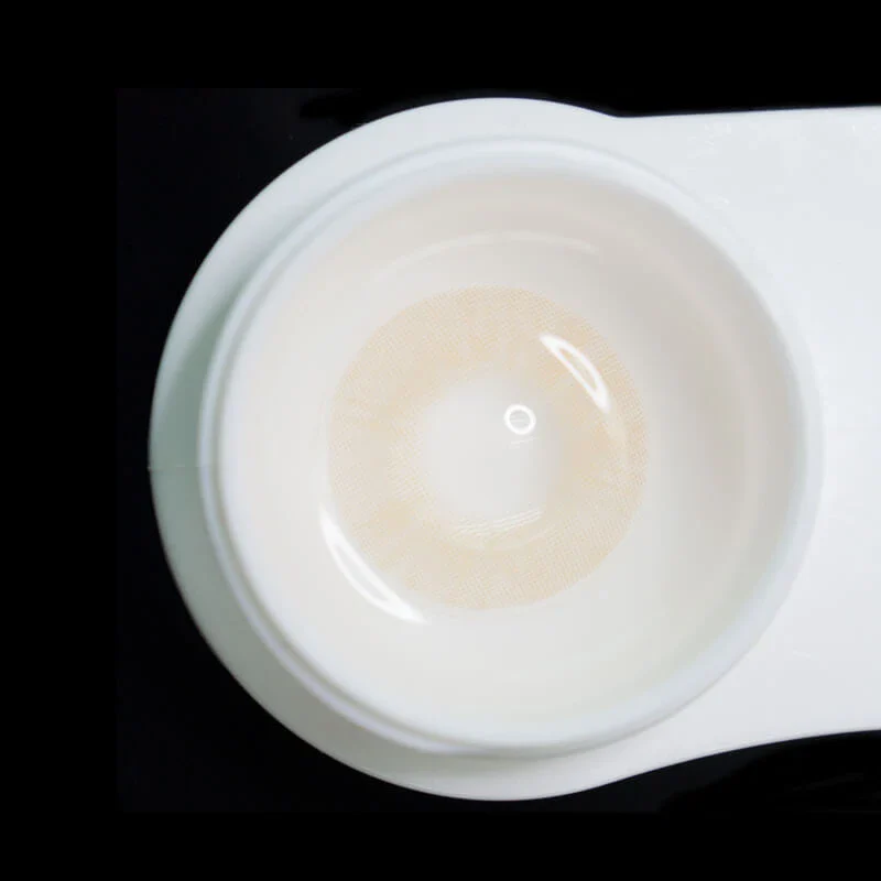 Lemon  Cat Eye Khaki Colored Contact Lenses - Image 4