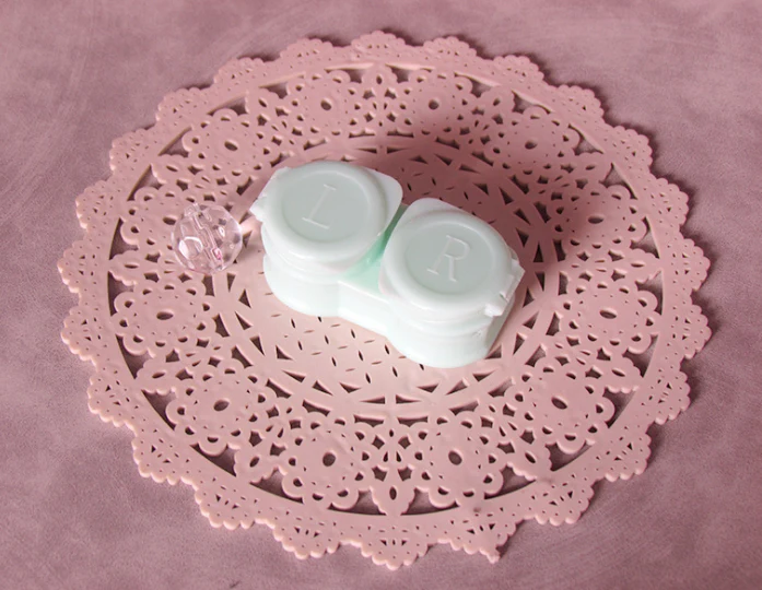 Macaroon flip cover Colored Contact Lens Case - Image 4
