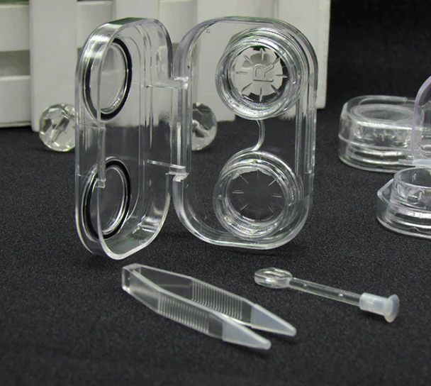 Transparent Multicolor Colored Contact Lens Case - Image 3